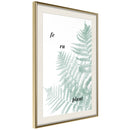 Poster - Pale Green Fern  - goud passepartout