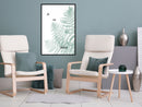 Poster - Pale Green Fern  - zwart