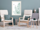 Poster - Pale Green Fern  - wit passepartout