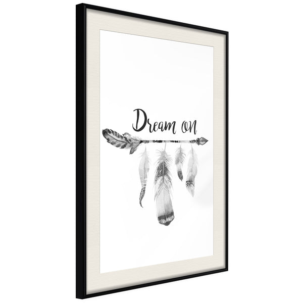 Poster - Dreamer  - zwart passepartout