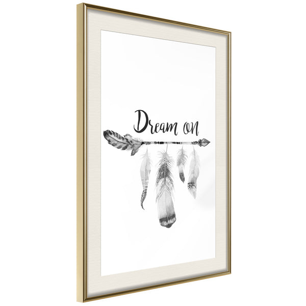 Poster - Dreamer  - goud passepartout
