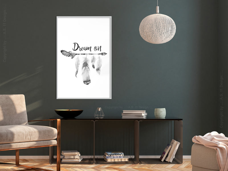 Poster - Dreamer  - wit