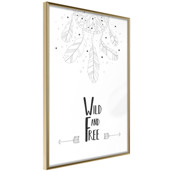 Poster - Free Spirit  - goud