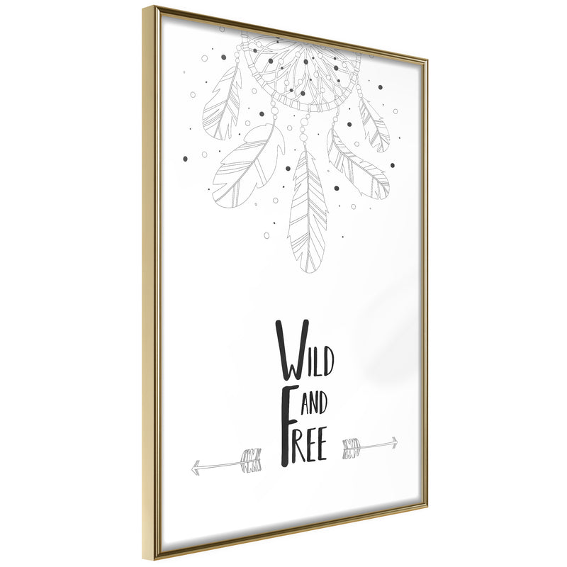 Poster - Free Spirit  - goud