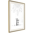 Poster - Free Spirit  - goud passepartout