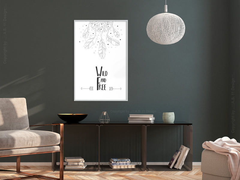 Poster - Free Spirit  - wit