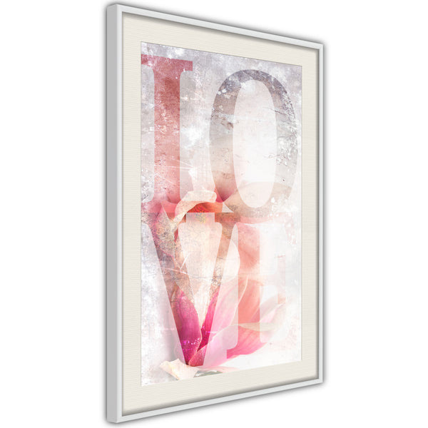 Poster - Love II  - wit passepartout