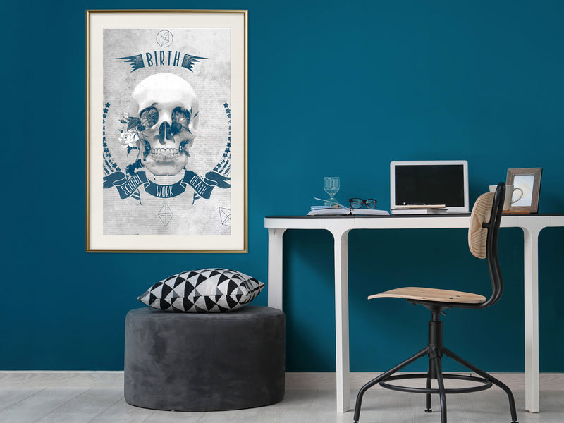 Poster - Short Story About Life  - goud passepartout