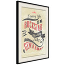 Poster - Living and Thinking  - zwart passepartout