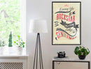 Poster - Living and Thinking  - zwart