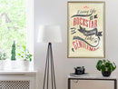 Poster - Living and Thinking  - goud