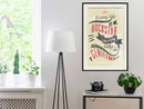 Poster - Living and Thinking  - zwart passepartout