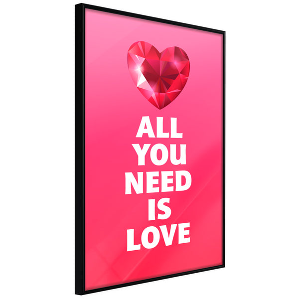 Poster - Ruby Heart  - zwart