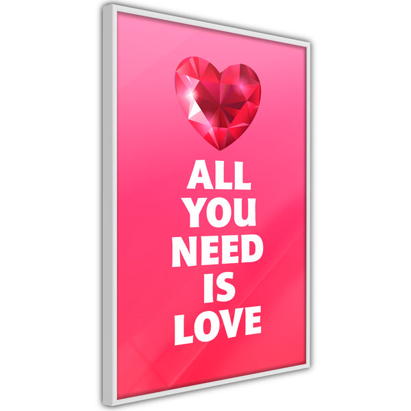 Poster - Ruby Heart  - wit