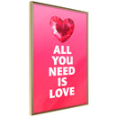 Poster - Ruby Heart  - goud