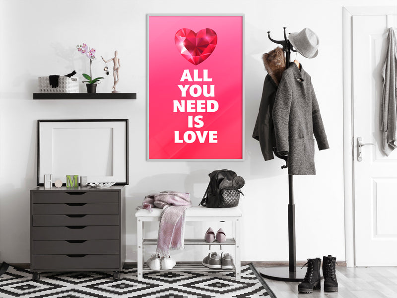 Poster - Ruby Heart  - wit
