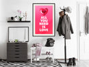 Poster - Ruby Heart  - zwart passepartout