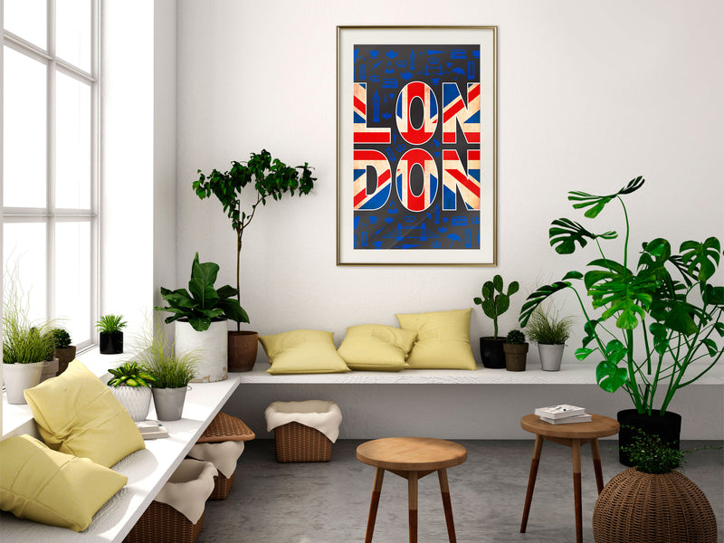 Poster - London  - goud passepartout