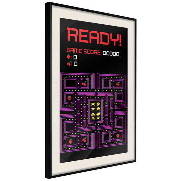 Poster - Maze  - zwart passepartout