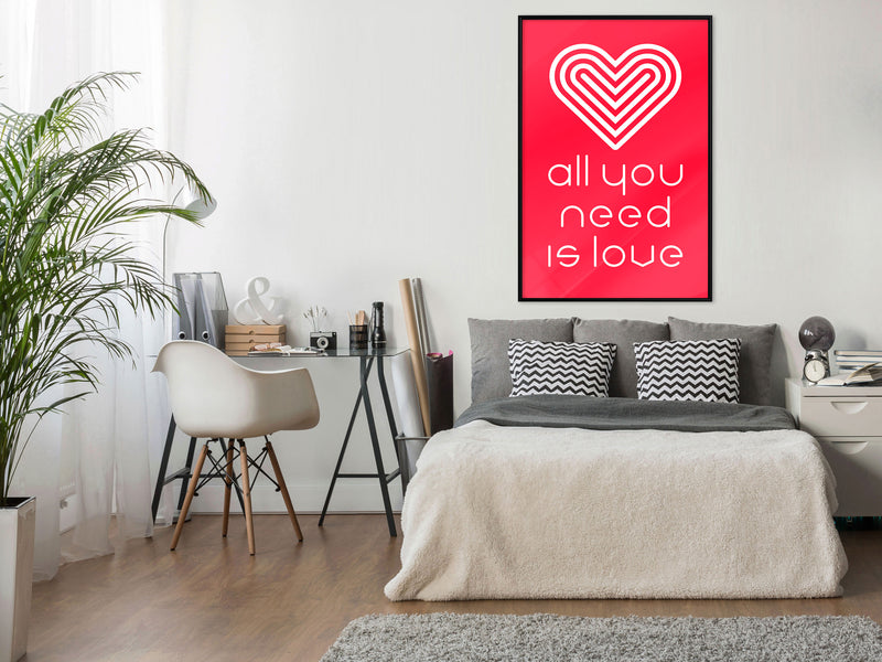 Poster - Love Everywhere  - zwart