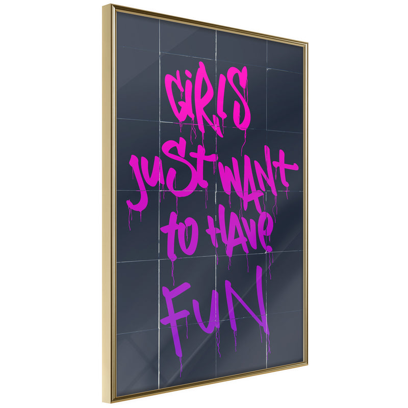 Poster - What Girls Want  - goud