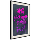 Poster - What Girls Want  - zwart passepartout