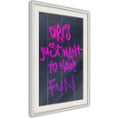 Poster - What Girls Want  - wit passepartout