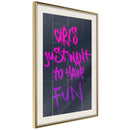 Poster - What Girls Want  - goud passepartout