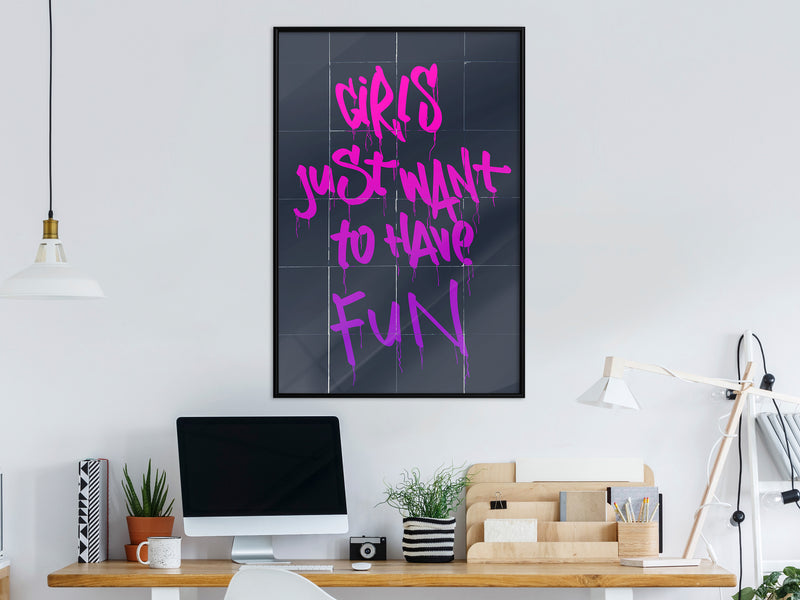 Poster - What Girls Want  - zwart