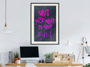 Poster - What Girls Want  - zwart passepartout