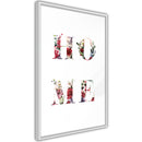 Poster - Floral Home  - wit