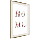 Poster - Floral Home  - goud passepartout