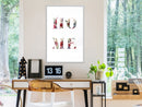 Poster - Floral Home  - wit