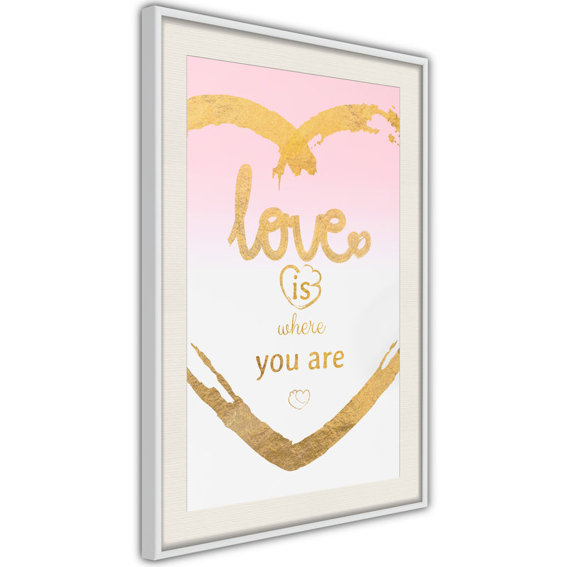 Poster - Ubiquitous Love II  - wit passepartout
