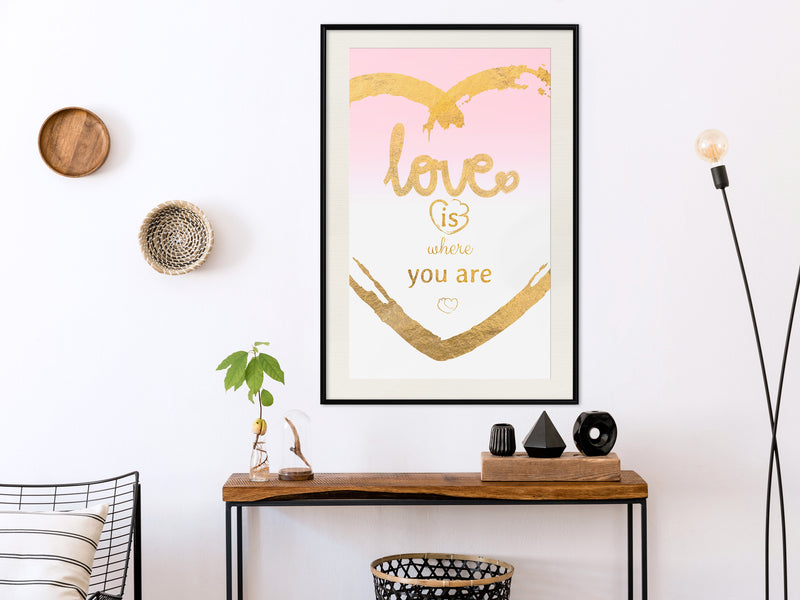 Poster - Ubiquitous Love II  - zwart passepartout