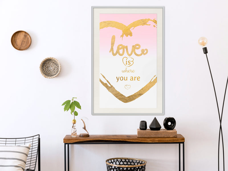 Poster - Ubiquitous Love II  - wit passepartout