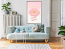 Poster - Pink Kisses  - goud