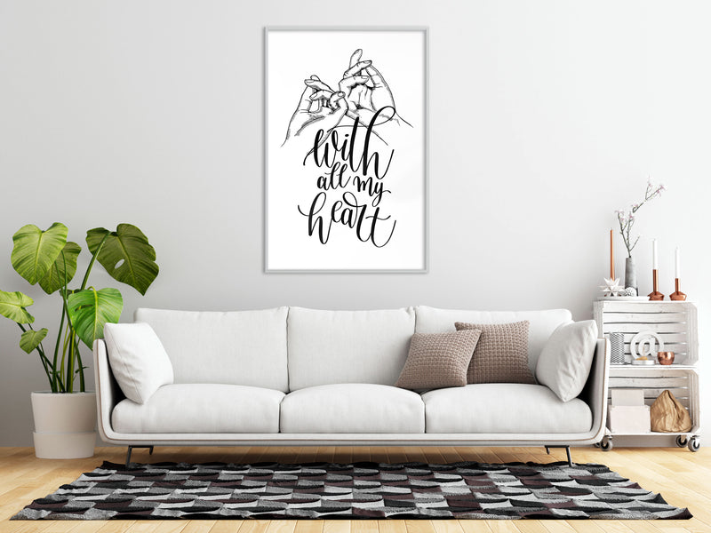 Poster - United With Love  - wit