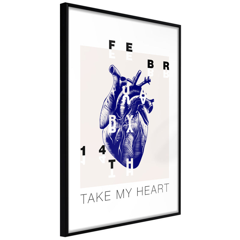 Poster - Valentine's Day  - zwart