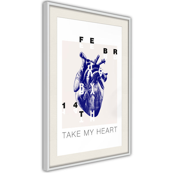 Poster - Valentine's Day  - wit passepartout