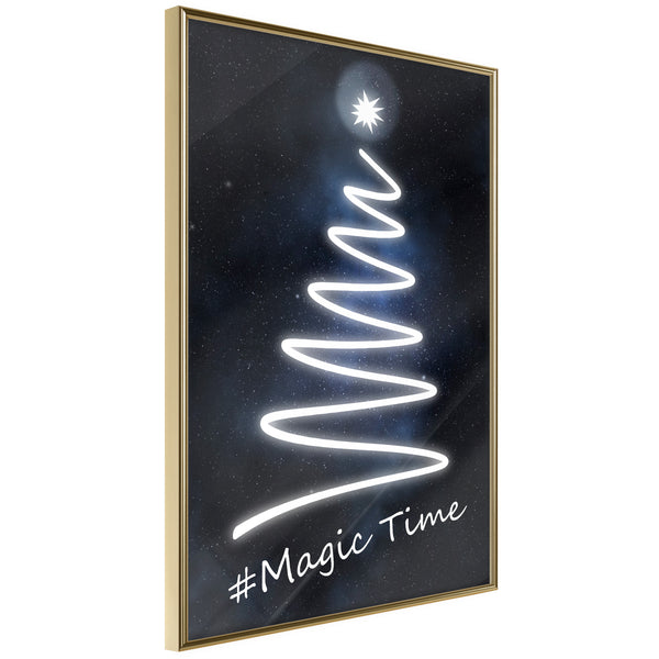 Poster - Bright Christmas Tree  - goud