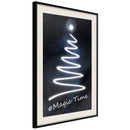 Poster - Bright Christmas Tree  - zwart passepartout