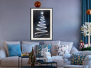 Poster - Bright Christmas Tree  - zwart passepartout
