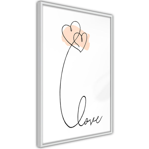 Poster - Love Balloon  - wit