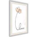 Poster - Love Balloon  - wit passepartout