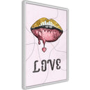 Poster - Lip Gloss and Love  - wit