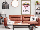 Poster - Lip Gloss and Love  - goud