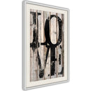 Poster - Vintage: Love  - wit passepartout