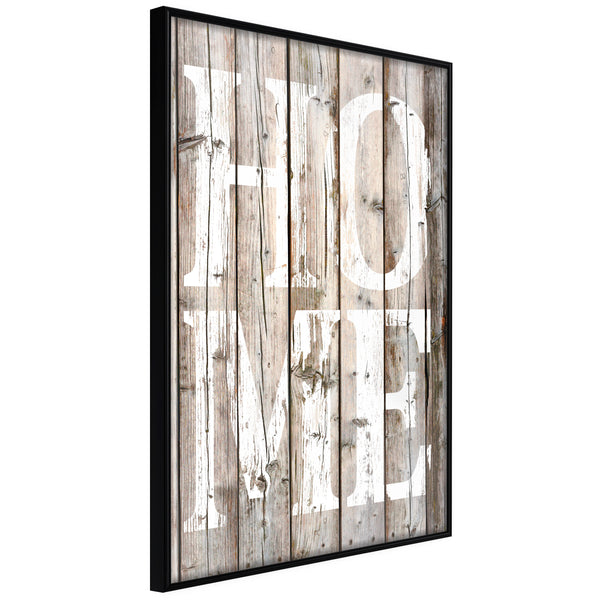 Poster - Vintage: Home  - zwart