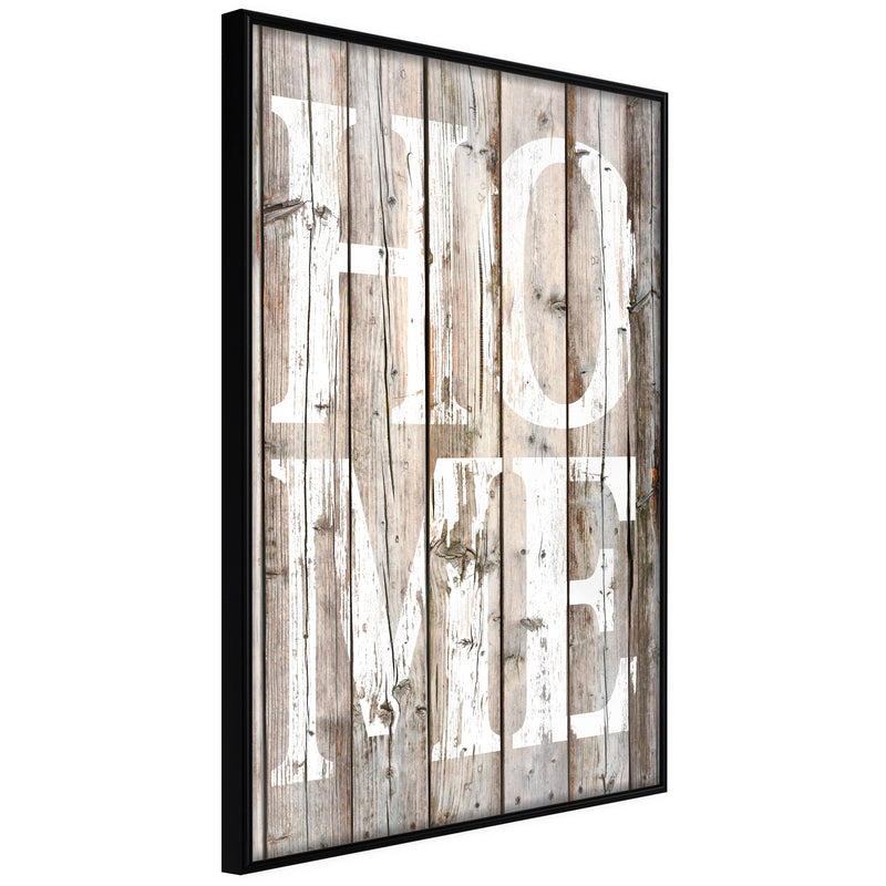 Poster - Vintage: Home  - zwart